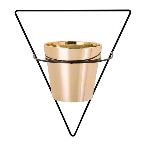 Vaso Aramado Triangular Dourado Down 9510 Mart