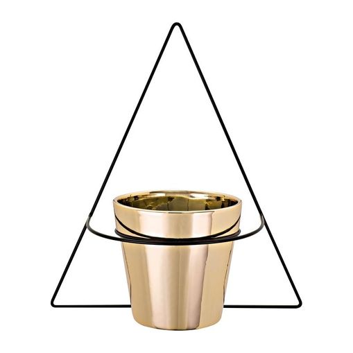Vaso Aramado Triangular Dourado Up 9507 Mart