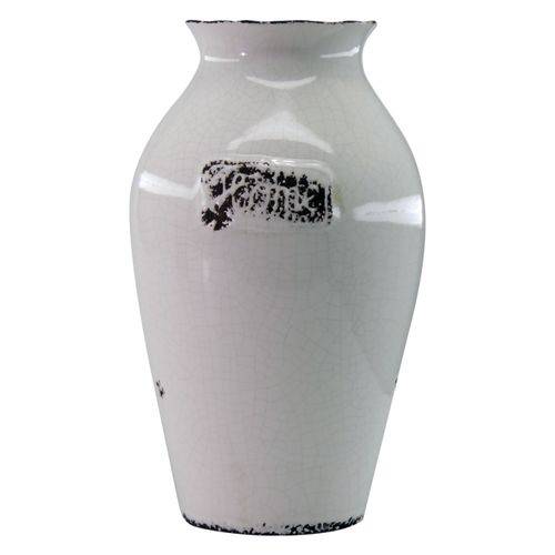 Vaso Branco de Cerâmica Goullart