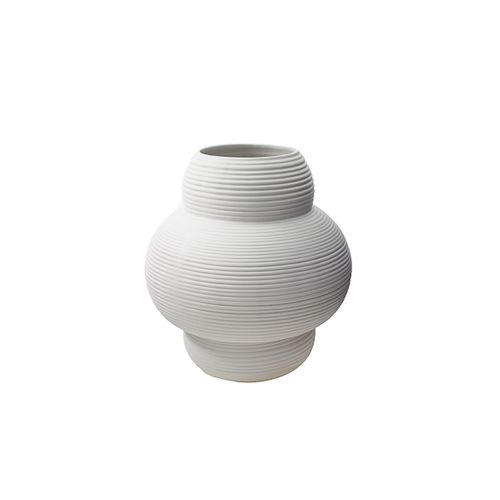 Vaso Branco Fosco Dip G 32cm - Dip - Holaria Cerâmica