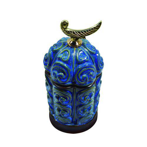 Vaso Ceramica 13 Cm Azul