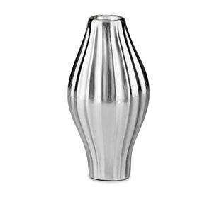 Vaso Cerâmica 6,5Cm Decorativo Prata Cindrico 9045 Mart