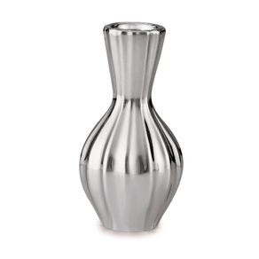 Vaso Cerâmica 6,5Cm Decorativo Prata Cone 9039 Mart