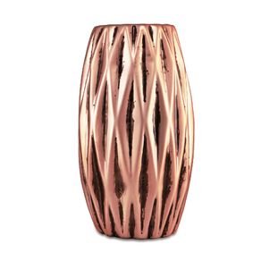 Vaso Cerâmica 8,5Cm Decorativo Cobre Oval 7008 Mart
