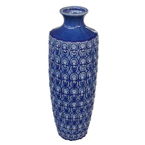 Vaso Cerâmica Azul 52,5 Cm