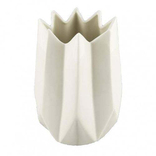 Vaso Cerâmica Branco 12,7 X 12,7 X 17,5 Cm