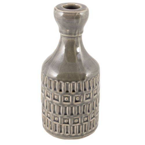 Vaso Cerâmica Cinza