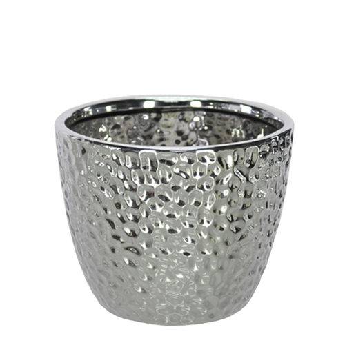Vaso Cerâmica Prata 14 Cm