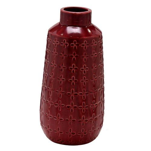 Vaso de Cerâmica 31cm Vermelho Espressione