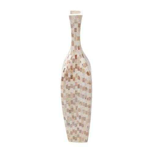 Vaso de Cerâmica 60,5cm Madrepérola Bege Prestige