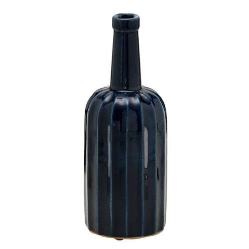 Vaso de Cerâmica 26cm Azul Escuro Espressione