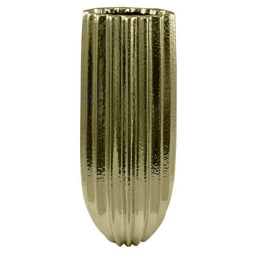 Vaso de Cerâmica Argon 30Cm Dourado - Sotille
