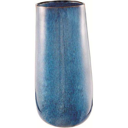 Vaso de Cerâmica Azul Stream Pequeno 6949 Mart