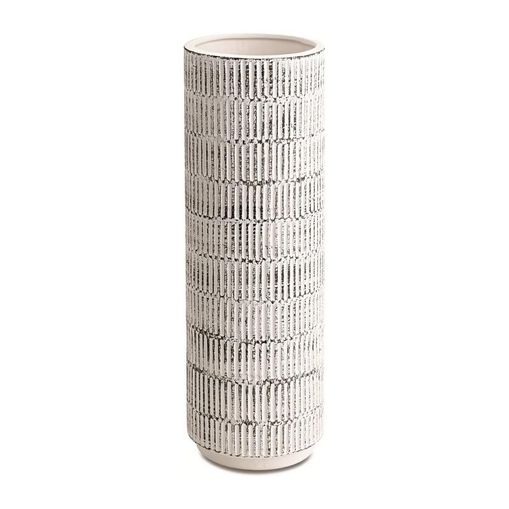 Vaso de Cerâmica Branco 33,5cm Dani Mart