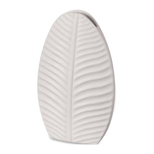 Vaso de Cerâmica Branco Long Leaf 31cm 9056 Mart