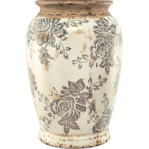 Vaso de Cerâmica Branco Zhao 6897 Mart