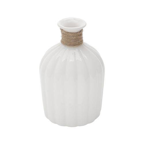 Vaso de Cerâmica Celo Branco 15cm