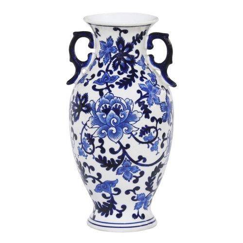Vaso de Cerâmica Chinoiserie com Alça II