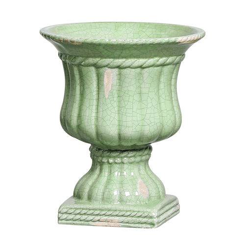 Vaso de Cerâmica Clássico 19Cm Verde - Cerâmica Ana Maria