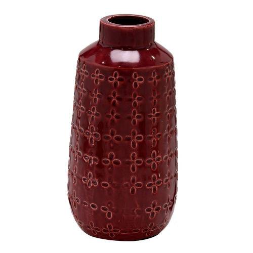 Vaso de Cerâmica 22cm Vermelho Espressione