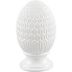 Vaso de Cerâmica com Acabamento em Vidro Colméia Branco Branco - Prestige
