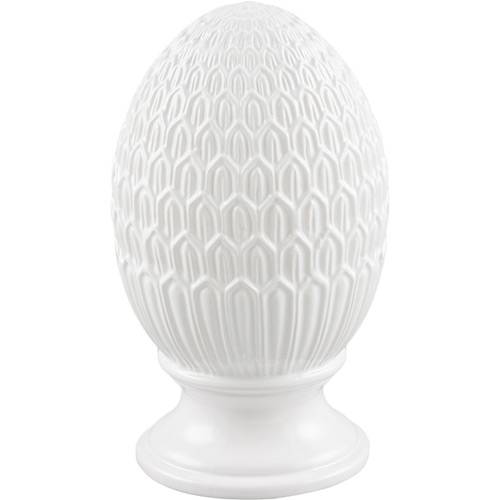 Vaso de Cerâmica com Acabamento em Vidro Colméia Branco Branco - Prestige