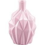 Vaso de Cerâmica com Acabamento em Vidro Spike Rosa Claro - Prestige
