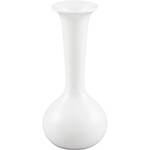 Vaso de Cerâmica com Acabamento em Vidro Trumpet Branco 12x12x38,5cm - Prestige