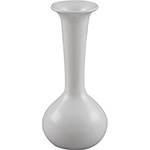 Vaso de Cerâmica com Acabamento em Vidro Trumpet Branco 8,5x8,5x18,5cm - Prestige