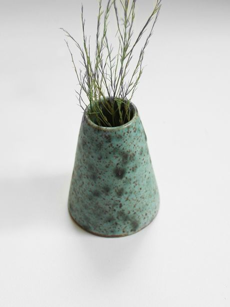 Vaso de Ceramica Cone Verde P