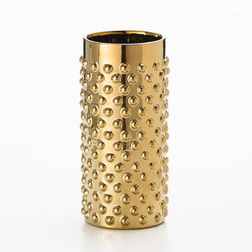 Vaso de Ceramica Dourado 14,5 Diam X 30,5cm - Lyor