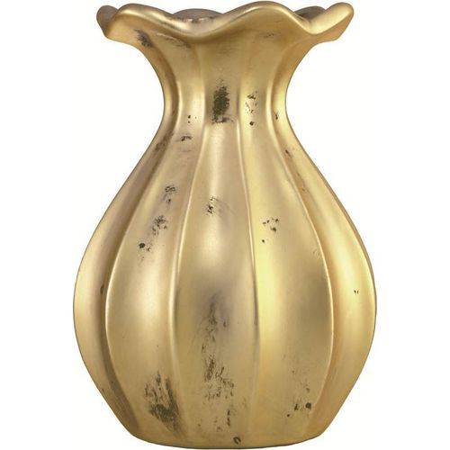 Vaso de Cerâmica Dourado Ceno 7003 Mart