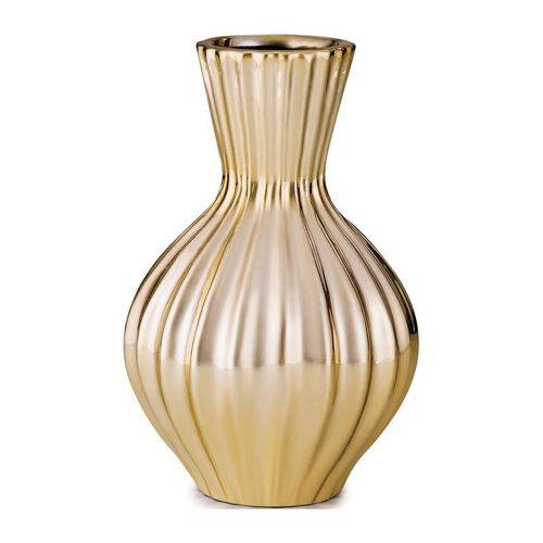 Vaso de Cerâmica Dourado Eolo II 9036 Mart