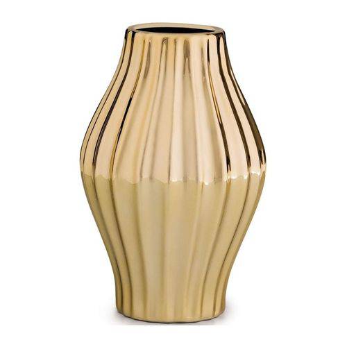 Vaso de Cerâmica Dourado Eolo III 9042 Mart