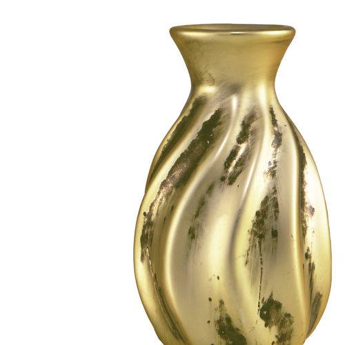 Vaso de Cerâmica Dourado Roar 7011 Mart
