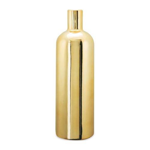 Vaso de Cerâmica Dourado Wine Bottle 8662 Mart