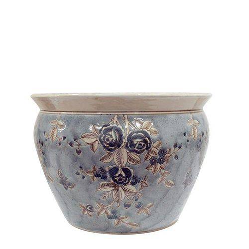 Vaso de Cerâmica Estampado - 34,5x25,5 Cm