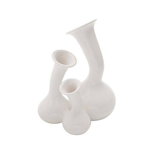 Vaso de Cerâmica Fluffy Branco