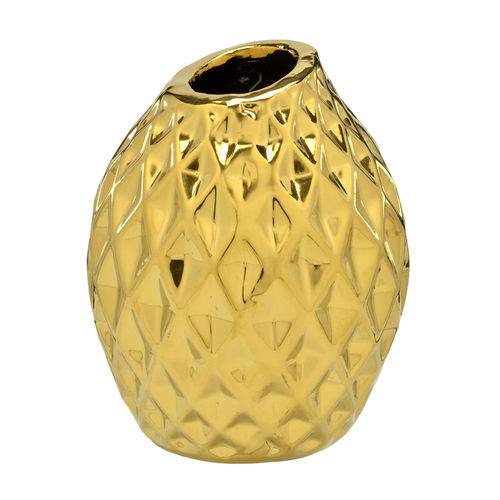 Vaso de Ceramica Modern Gold 14cm Espressione