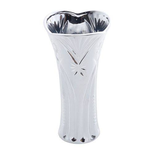 Vaso de Cerâmica Prata 15,5cm Starling Prestige