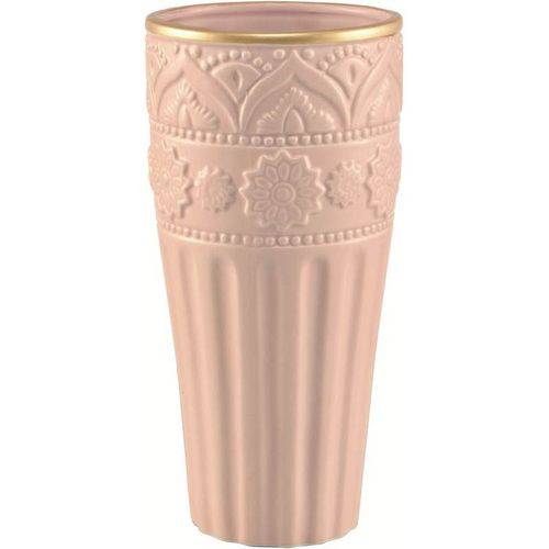 Vaso de Cerâmica Rosa Cup Pequeno 7075 Mart