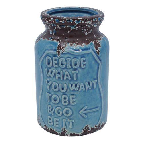 Vaso de Cerâmica Sand Azul