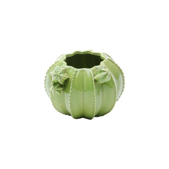 Vaso de Cerâmica Tipo Cactos 15X15X14cm Verde