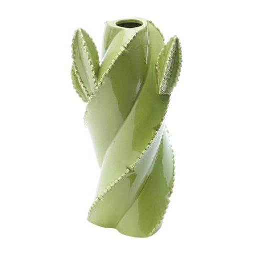 Vaso de Cerâmica Verde 20cm Cactos Prestige