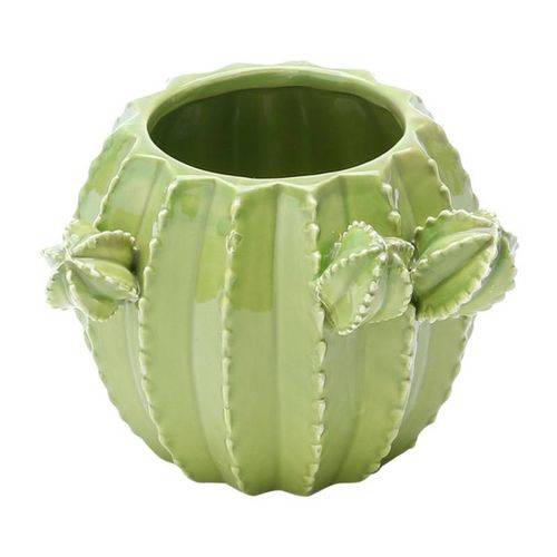 Vaso de Cerâmica Verde 10cm Cactos Prestige