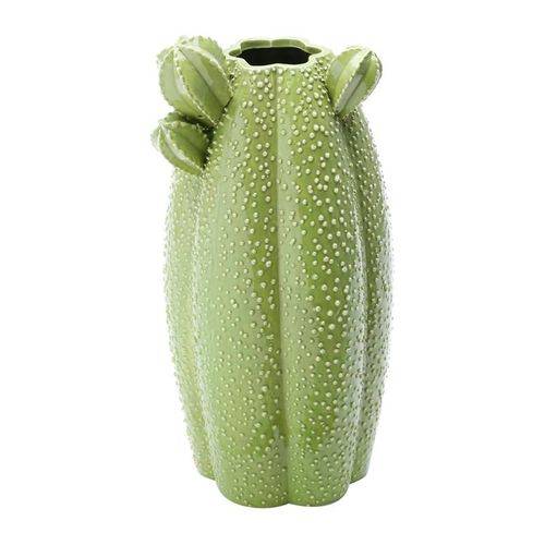 Vaso de Cerâmica Verde 34cm Cactos Prestige