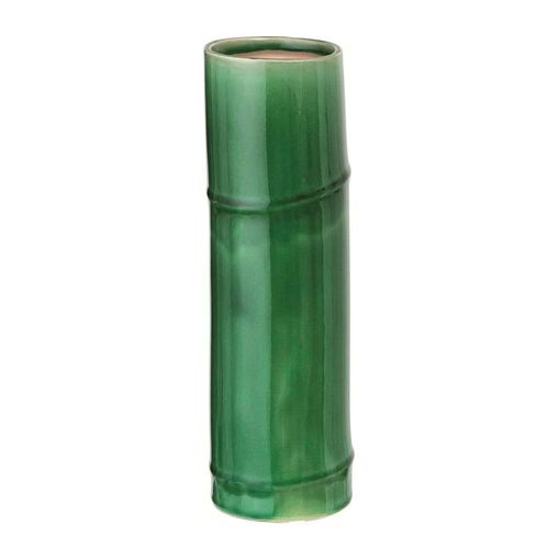 Vaso de Cerâmica Verde 28cm Bambu 7626 Mart