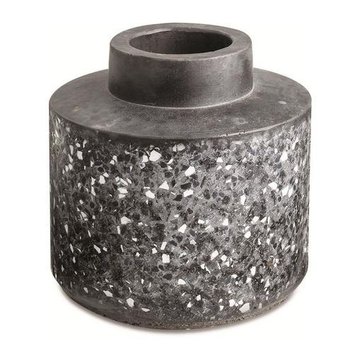 Vaso de Cimento Preto 10,5cm Charlie Mart