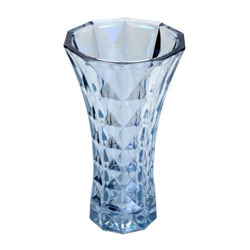 Vaso de Cristal Azul 25,5cm Diamant Wolff