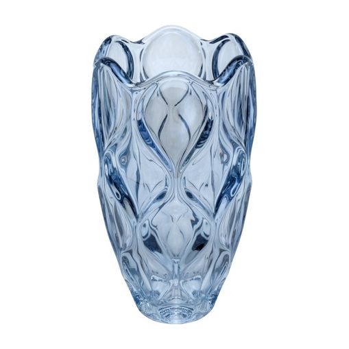 Vaso de Cristal Azul 29,5cm Safir Wolff